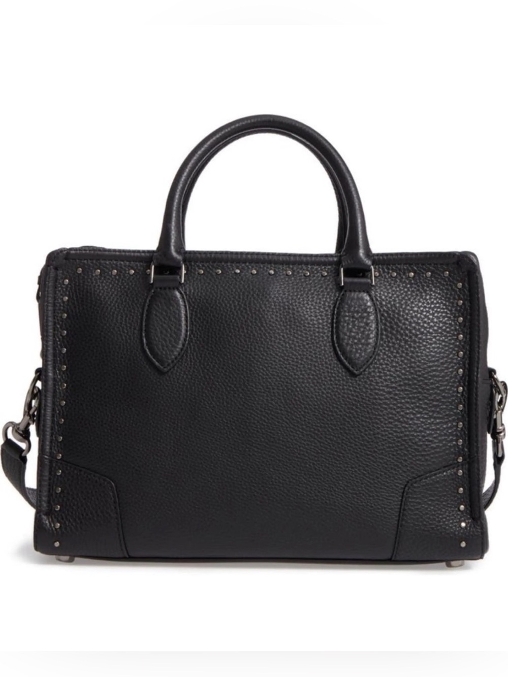 Rebecca Minkoff Moonwalking Black Leather Satchel Handbag